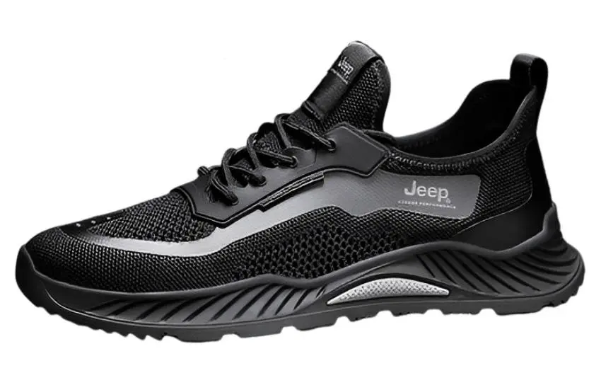 Jeep Low Top Casual Shoes Men's Black