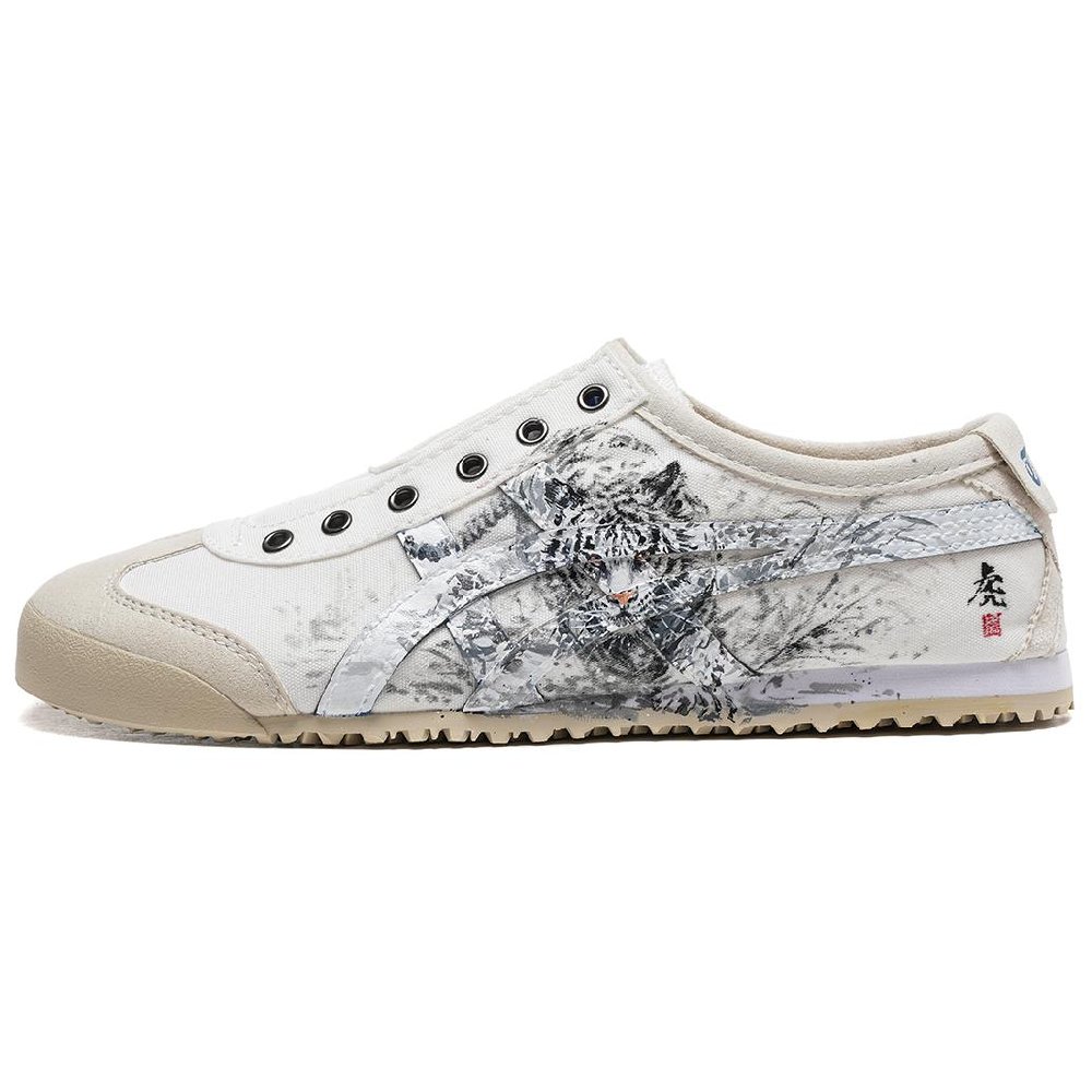 Onitsuka Tiger Powerful And Fierce Anti-Slip And Wear-Resistant Lightweight Low-Top Casual Shoes Unisex Ecru