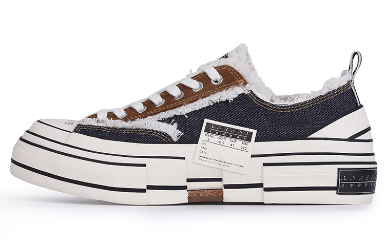 VESSEL G.O.P. Lows Denim Low-Top Canvas Shoes Unisex Blue