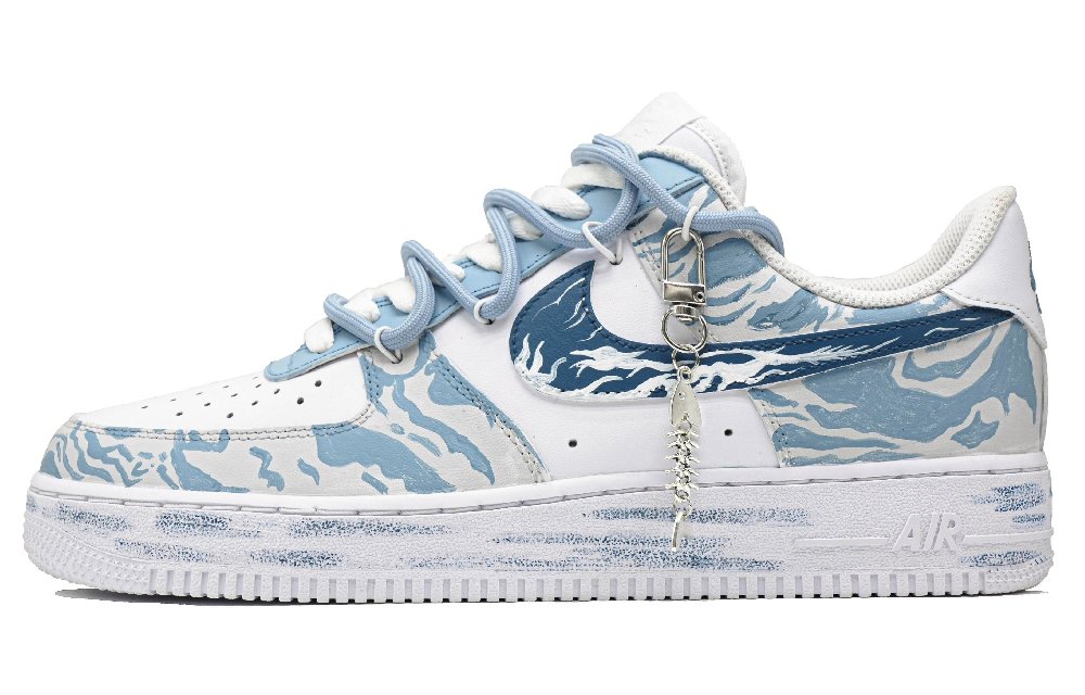 Nike Air Force 1 Mirage Lightweight Low Top Skateboard Shoes Unisex White Blue