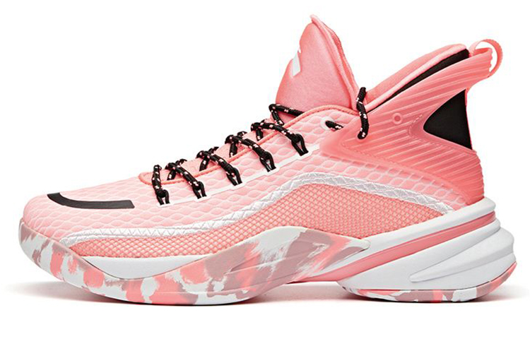 Anta UFO2.0 Celestial 2 Cushioning Anti-Slip And Wear-Resistant High-Top Performance Basketball Shoes Pink Black White