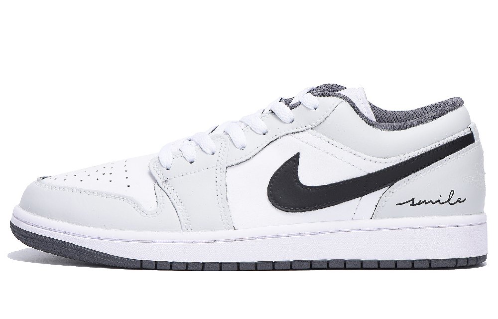 Jordan Air Jordan 1 Low Top Vintage Basketball Shoes Unisex Light Gray