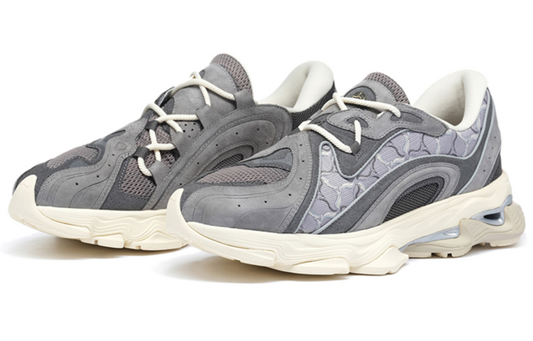 LI-NING 1990 Lava Anti-Slip Wear-Resistant Low-Top Casual Shoes Men's Gray