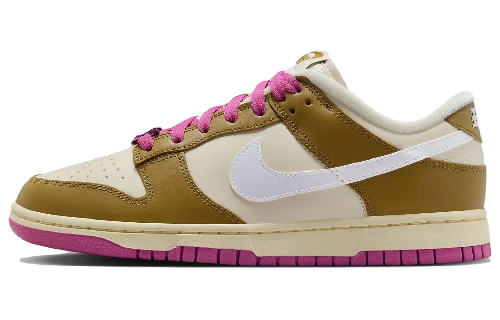NIKE Dunk Кроссовки для скейтбординга Низкие Бежево-коричневые Женские