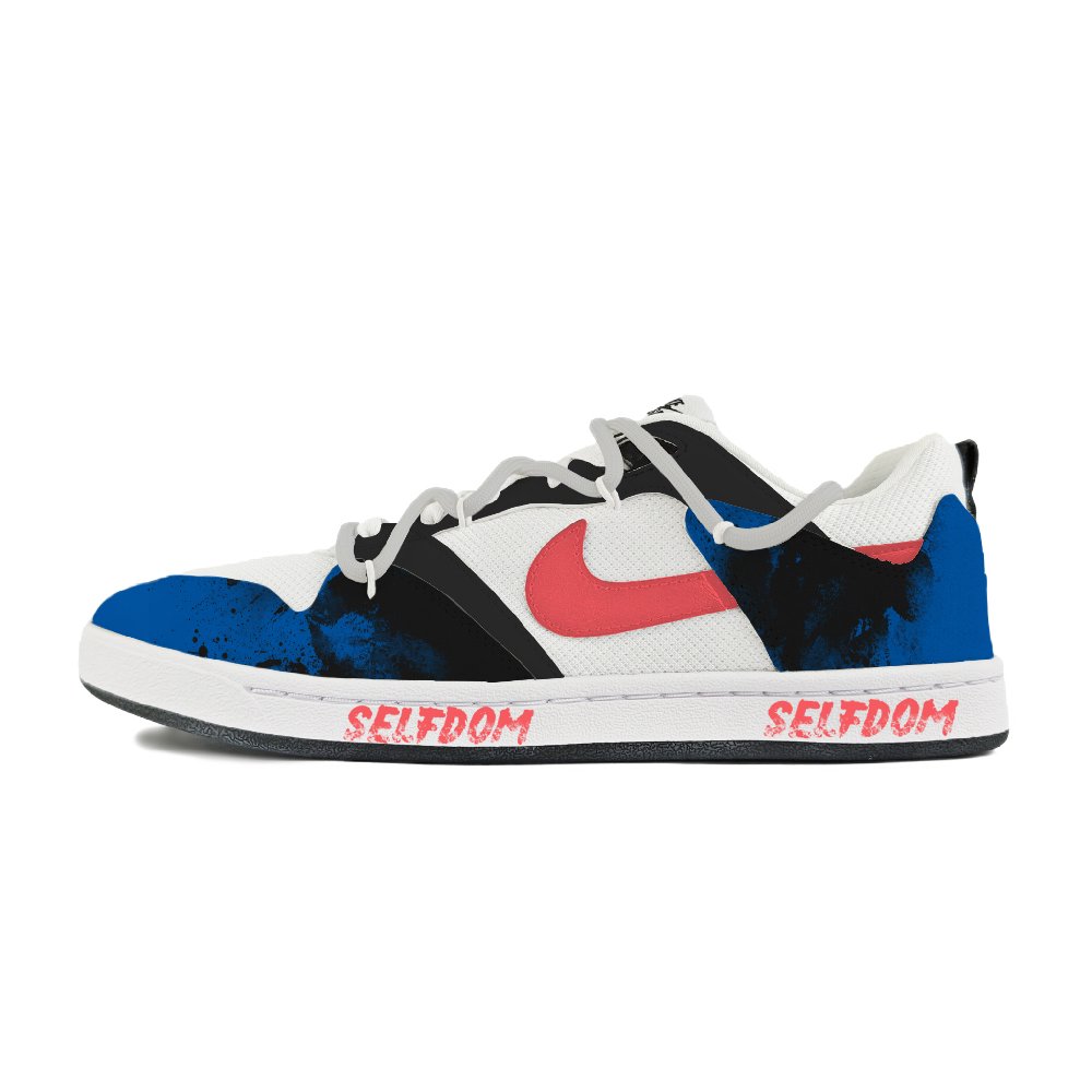 Nike SB Alleyoop Abrasion Resistant Low Top Skateboard Shoes Men's White Black Blue