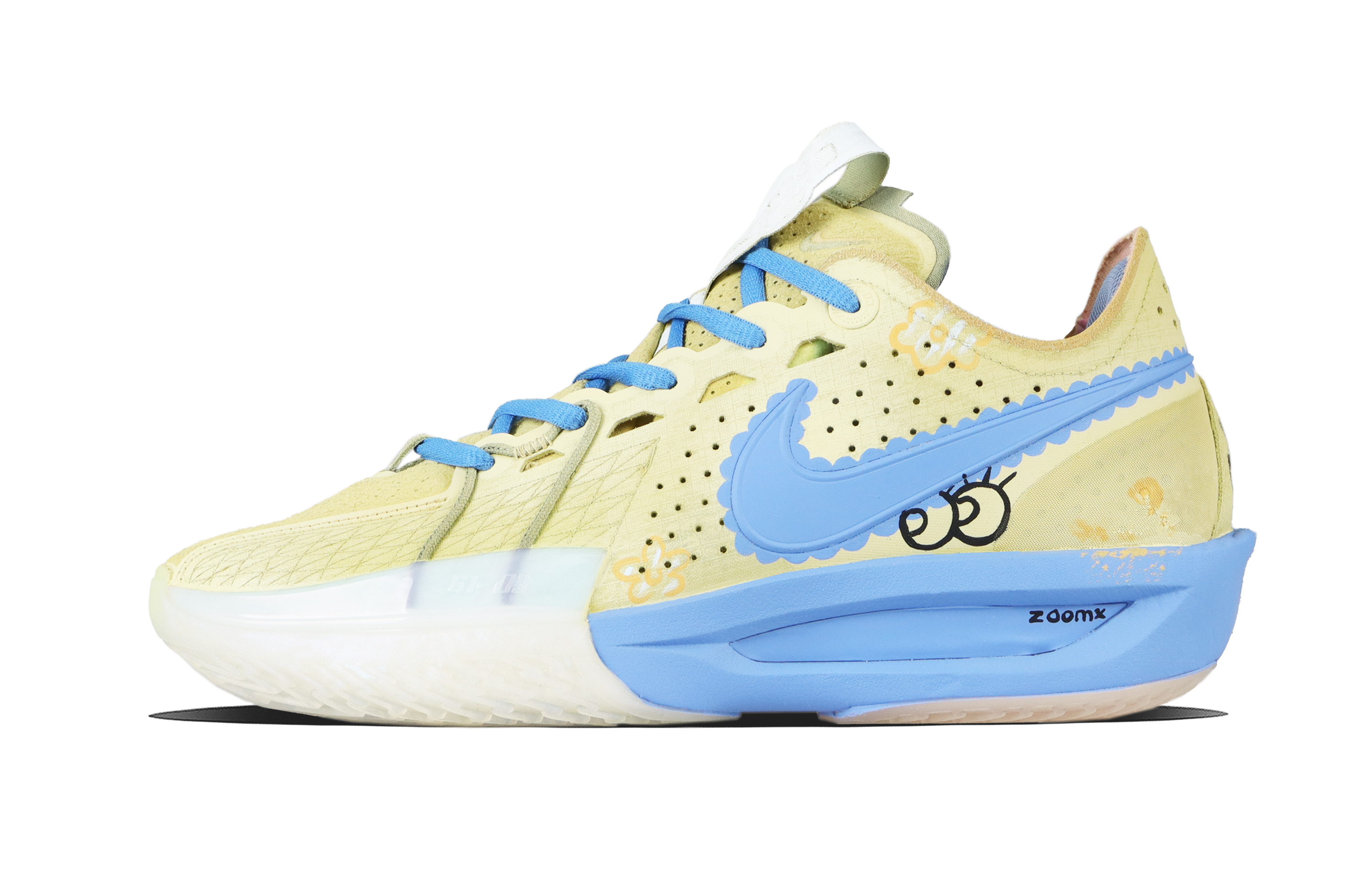 Nike Air Zoom G.T. Cut 3 Wave Surge Shock Absorbers Slip Resistant Low top Basketball Unisex Yellow