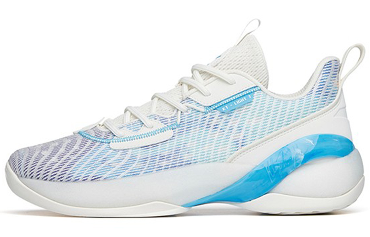 Anta Light Cavalry 7 Wear-Resistant Slip-Resistant Low-Top Performance Basketball Shoes Men's White Blue