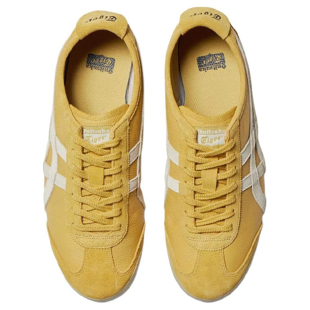Onitsuka Tiger MEXICO 66 Anti-Slip Wear-Resistant Low-Top Casual Shoes Men's Beige Yellow
