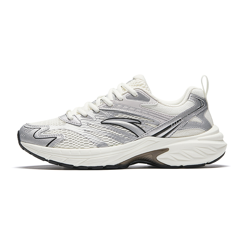 Anta AT2000 Cushioning, Slip Resistant, Breathable, Lightweight Low top Running Shoes Women's Gray White