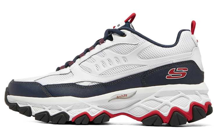 Skechers ARCH FIT AKHIDIME Low Top Casual Shoes Men's White Blue