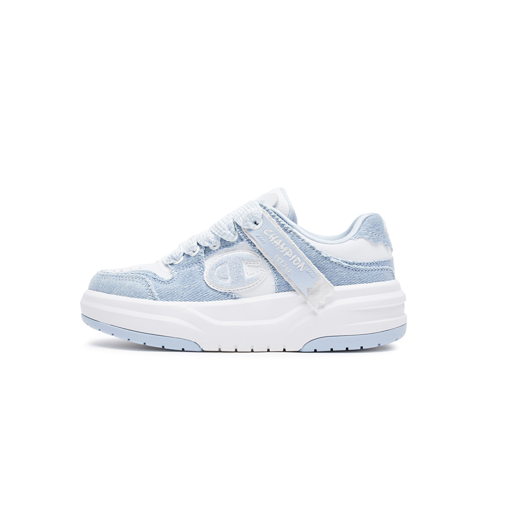 Champion Towel Skate Slip-Resistant Low-Top Skateboard Shoes Women's Light Blue