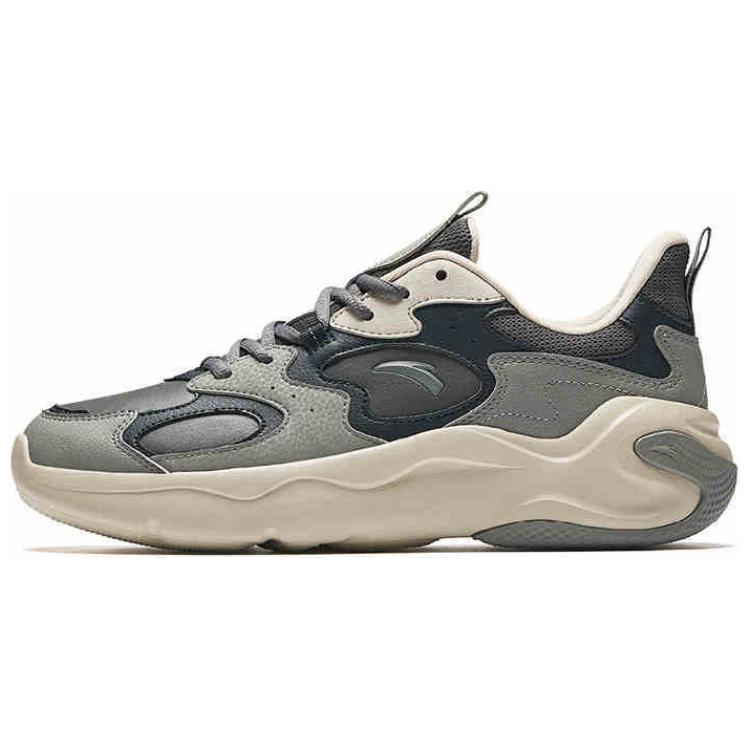 Anta Anti-Slip Wear-Resistant Low-Top Casual Shoes Men's Gray Beige