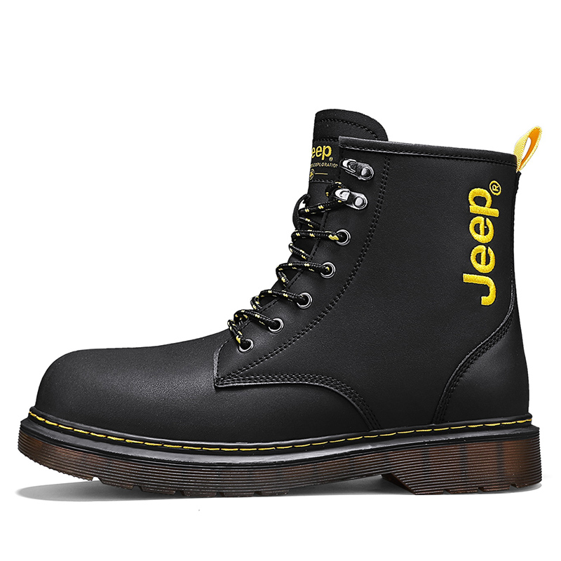 Jeep Classic Martin Boots Knee High Martin Boot Men's Black Warrior