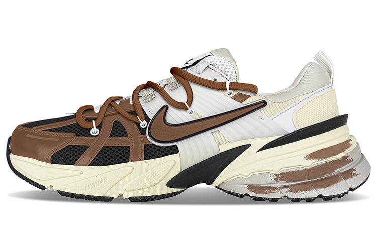 Nike V2K Run Low-Top Running Shoes Women's Beige Brown