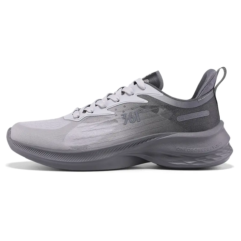 361° Slip Resistant, Abrasion Resistant, Breathable Low Top Sprint Running Shoes Men's Cyclical Gray Obsidian Black