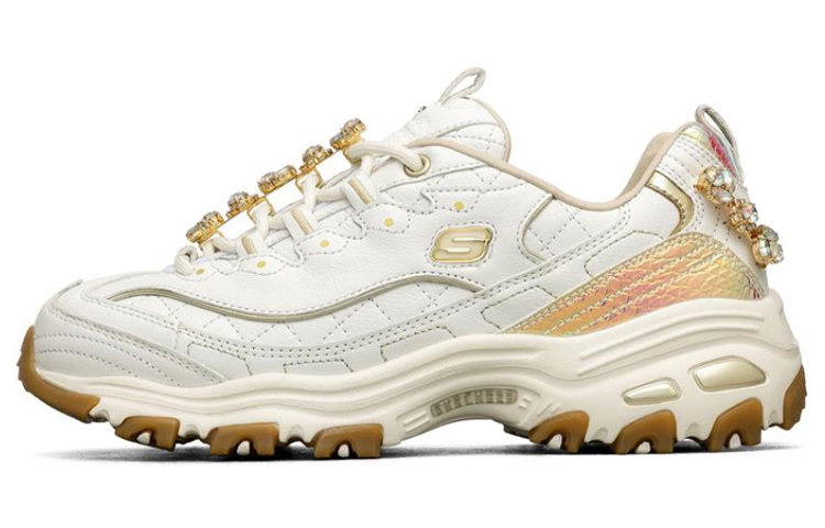 Skechers D'lites 1.0 White/Gold Women's