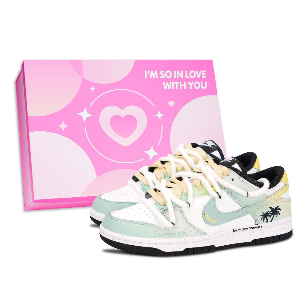 Nike Dunk Low Top Skateboard Shoes Unisex Light Green