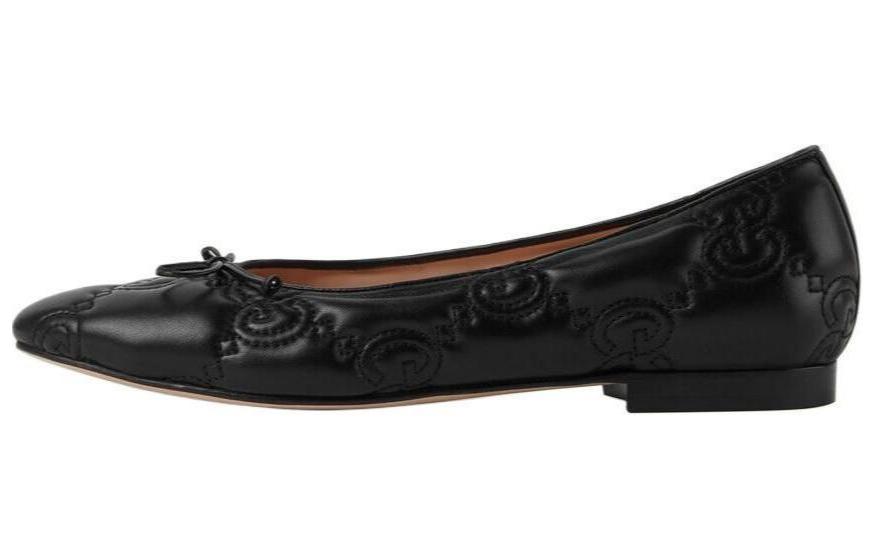GUCCI GG Matelassé Casual Single Shoes Women's Black