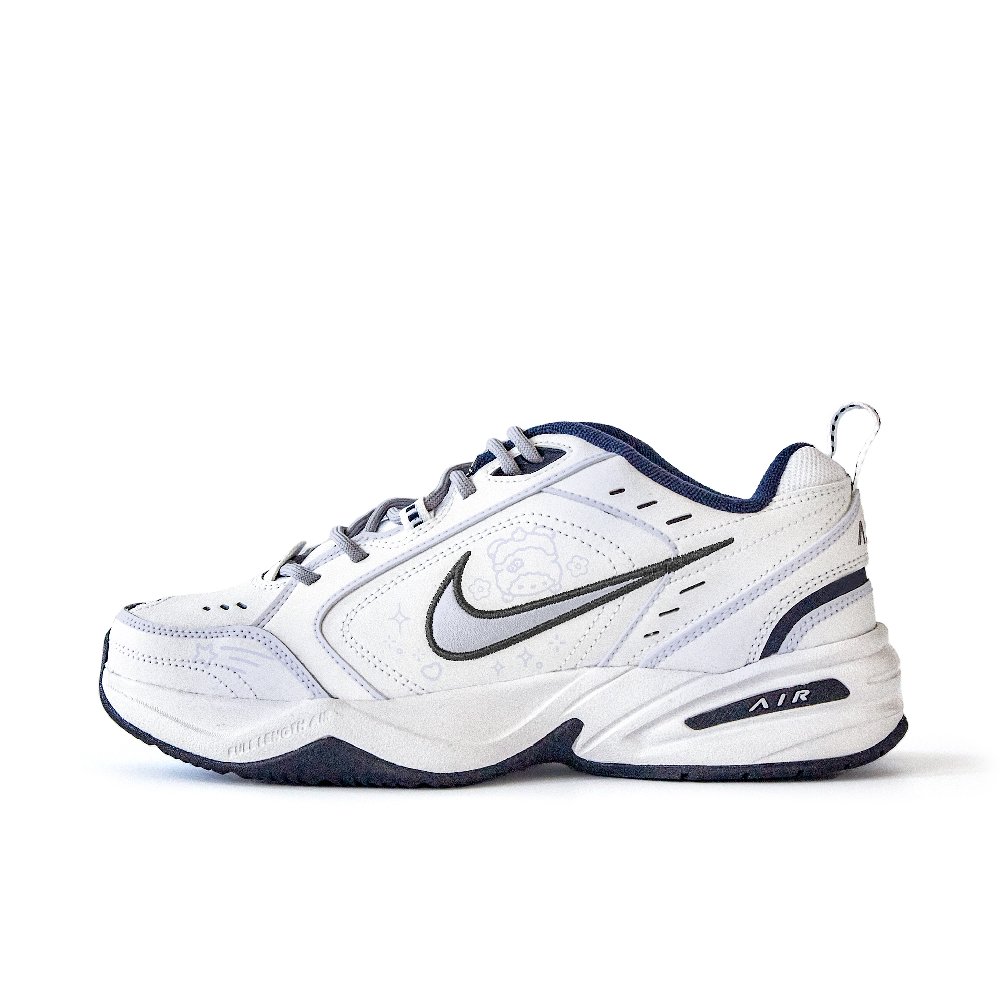 Nike Air Monarch 4 Anti Slip Wear Resistant Low Top Chunky Sneakers Unisex White