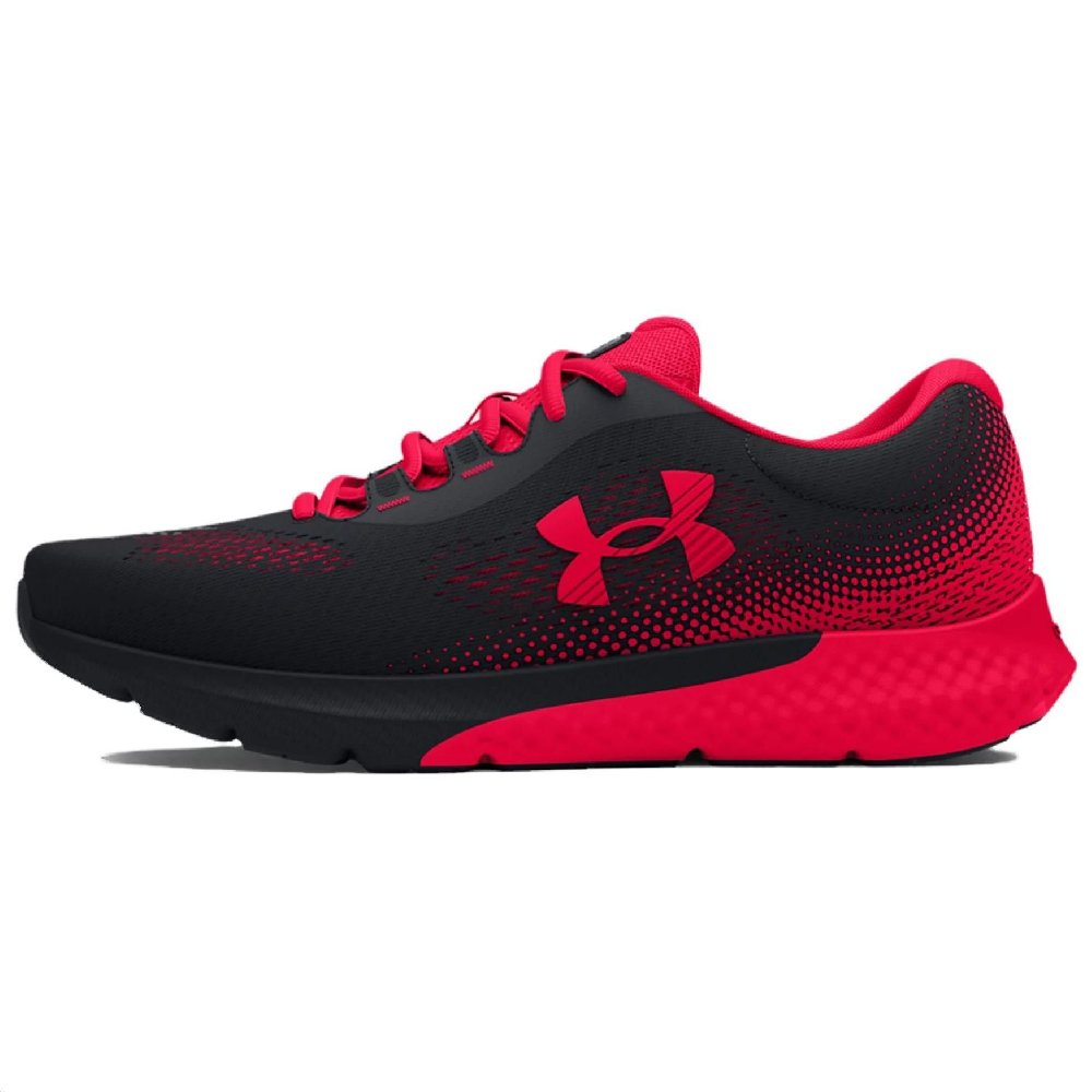 Under Armour Rogue 4 Breathable And Wear resistant Low Top Running Shoes Men's Black Red