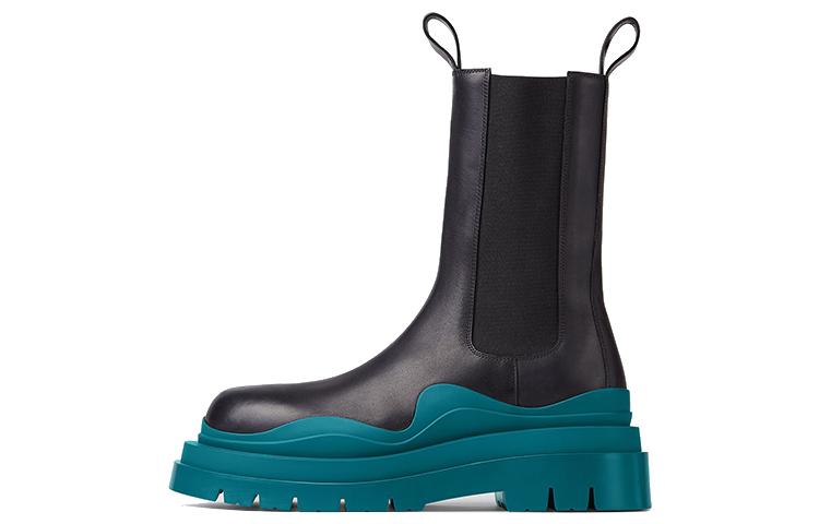 Bottega Veneta Tire Chelsea Boots Women's Black Blue