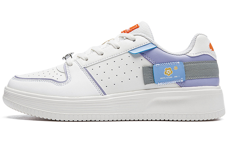 361° Low Top Skateboard Shoes Women's White Purple Gray