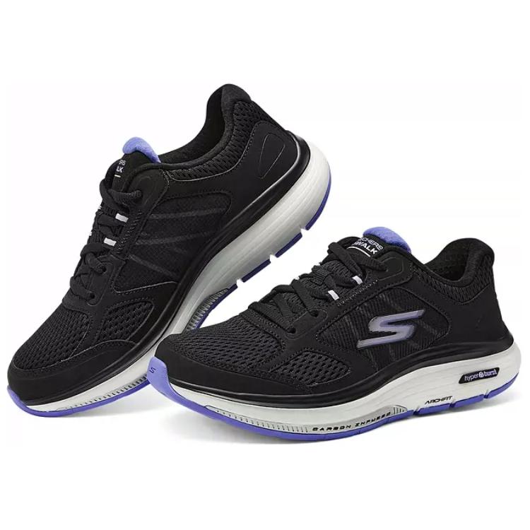 Skechers Cushioning, Breathable Coverage, Rebound Low top Running Shoes Women's Black Purple купить в интернет-магазине Yoocart с быстрой доставкой по России.