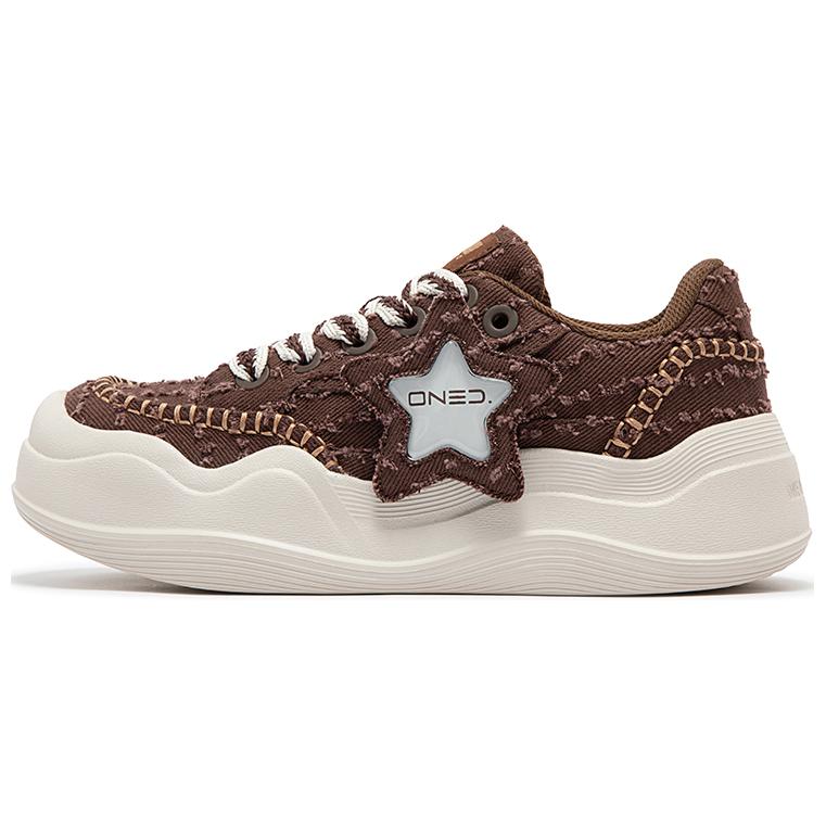 361° Anti-Slip Wear-Resistant Low-Top Skateboard Shoes Women's Brown