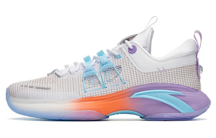 ANTA Basketball Shoes Men's Low top Purple White