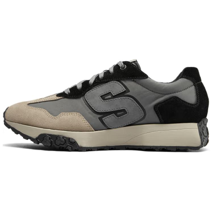 Skechers Cushioning, Wear Resistant Low Top Running Shoes Men's Gray Black