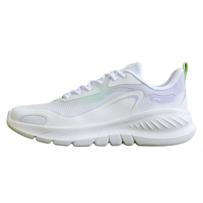 LiNing Anti-Slip Wear-Resistant Low-Top Casual Running Shoes Women's White