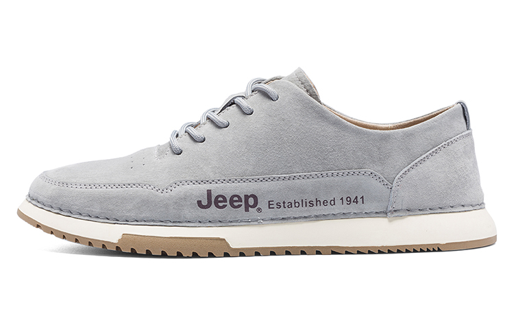 Jeep Low-Top Skateboard Shoes Men's Gray