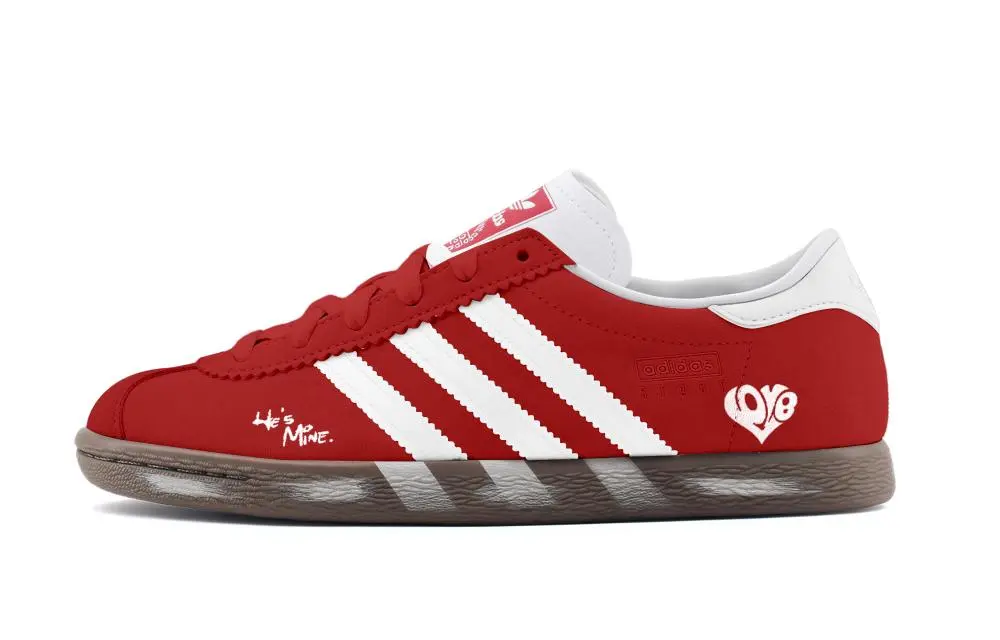 Adidas Originals Stadt Rose Lover Abrasion Resistant Low top German Army Trainers Unisex Bvlgari Red