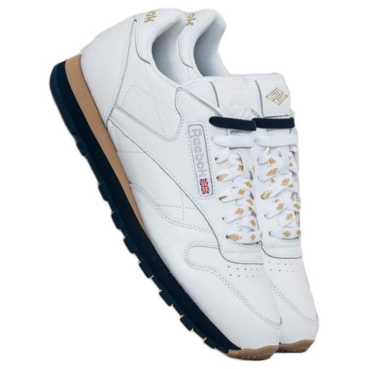 Beams x Reebok Classic Leather Anti Slip Wear Resistant Low Top Casual Shoes Men's White