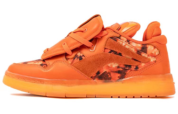 BURNIN x LiNing Wave Slip Resistant, Abrasion Resistant, Lightweight Low Top Skateboard Shoes Women's Orange