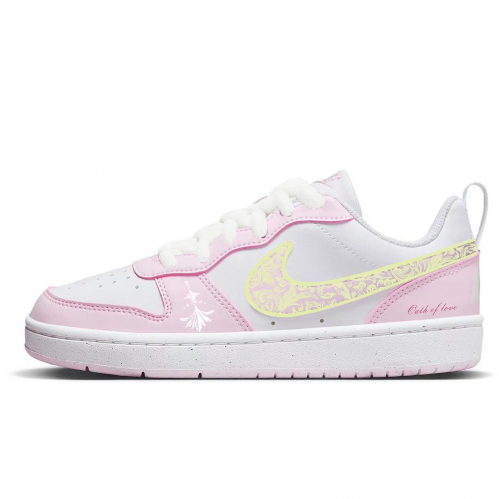 Nike Court Borough Abrasion Resistant Low top Skateboard Shoes Unisex White