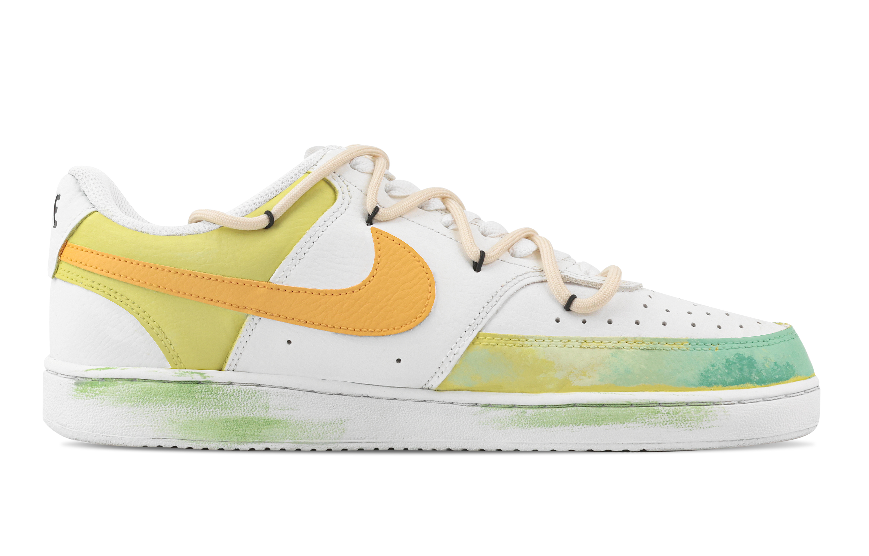 Nike Court Vision 1 Youthful Vigor, Heart Box Abrasion Resistant Low top Skateboard Shoes Men's Yellow White купить в интернет-магазине Yoocart с быстрой доставкой по России.