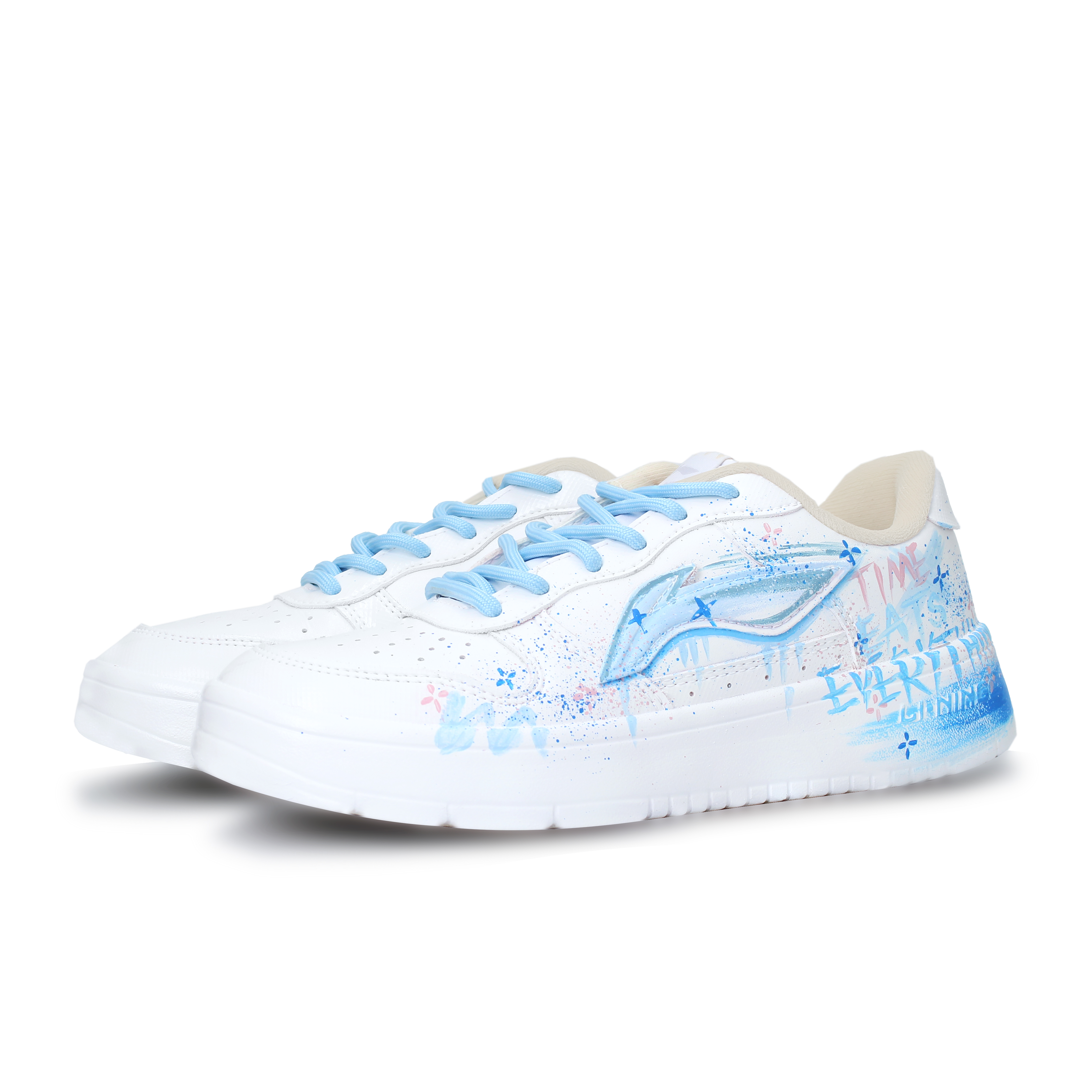 LiNing Pontoon Boats Abrasion Resistant, Lightweight, And Breathable Low Top Skateboard Shoes Unisex White Blue Pink купить в интернет-магазине Yoocart с быстрой доставкой по России.