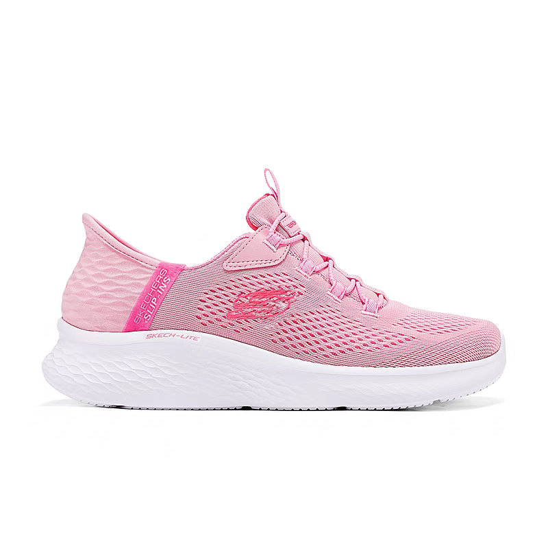 Skechers Abrasion Resistant Rebound Low-Top Casual Shoes Women's Light Pink