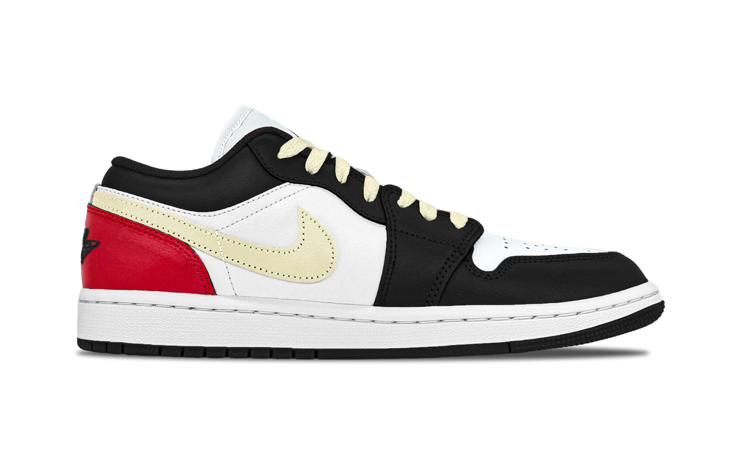 Jordan Air Jordan 1 Red Alert Abrasion Resistant Low Top Vintage Basketball Shoes Unisex Red Black купить в интернет-магазине Yoocart с быстрой доставкой по России.