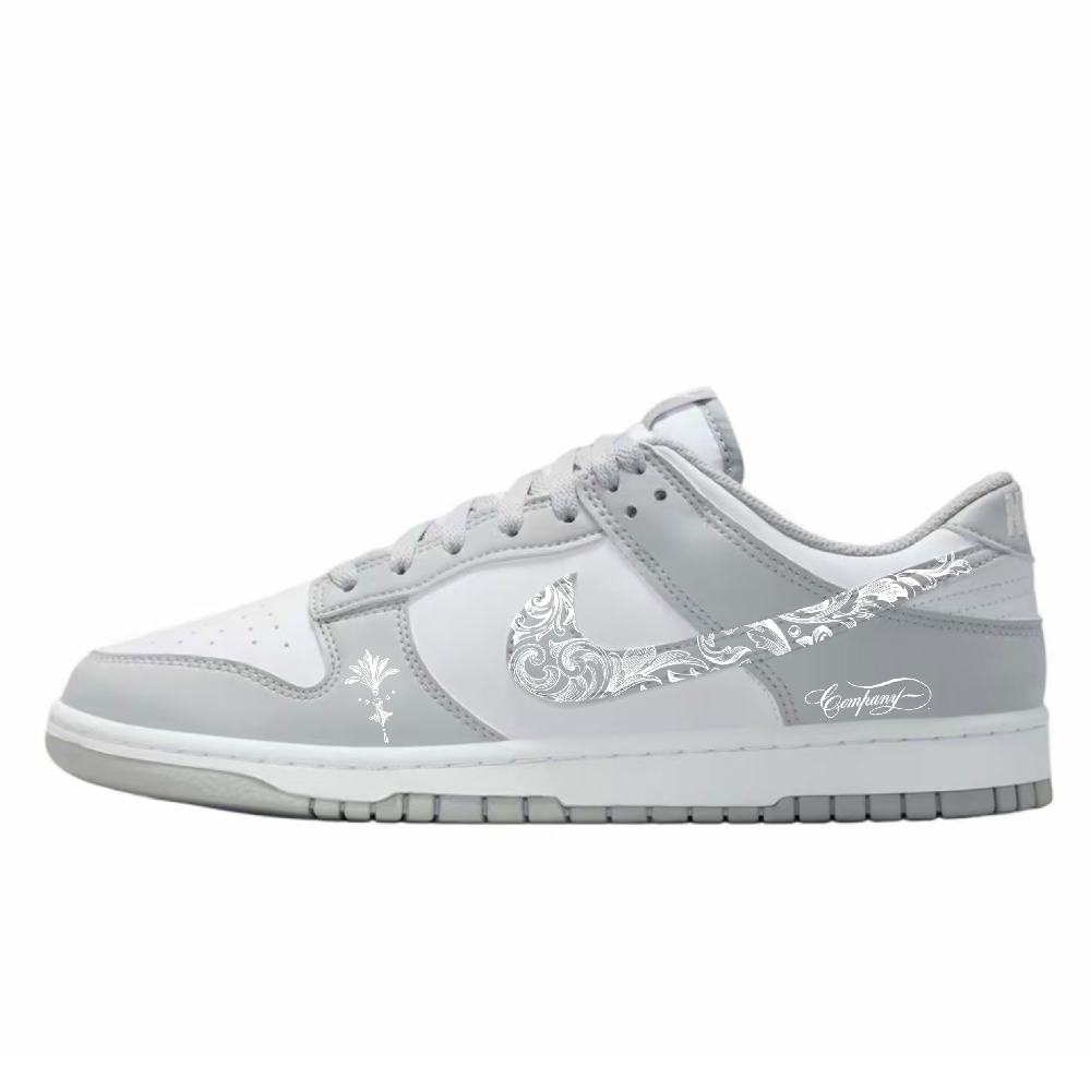 Nike Dunk Abrasion Resistant Low Top Skateboard Shoes Men's White