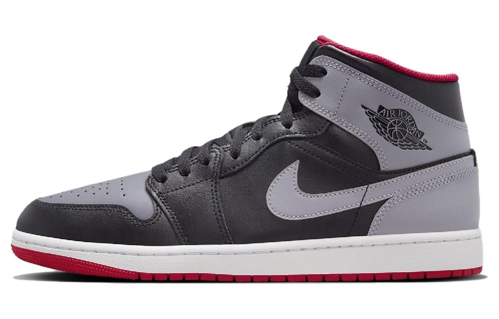 Jordan Air Jordan 1 Винтажные баскетбольные кроссовки MID Top Серый черный Мужские