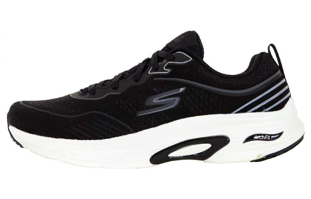Skechers Arch Fit Low Top Running Shoes Men's Black White
