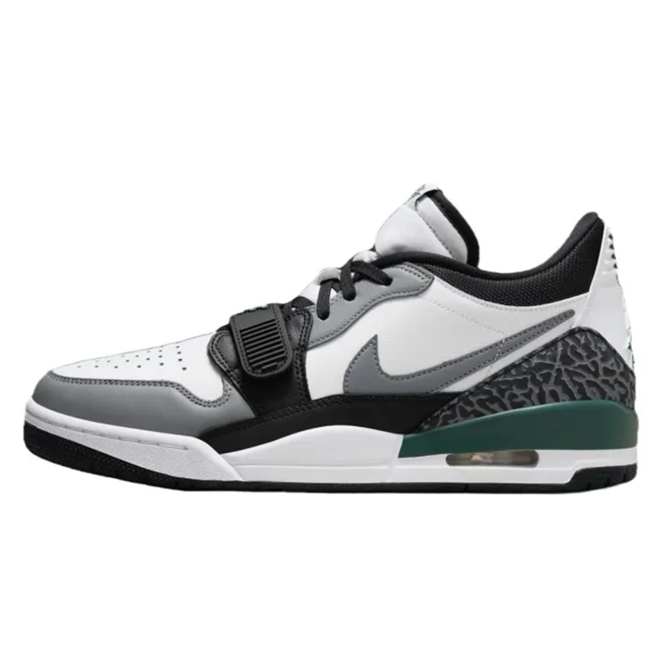 Jordan Legacy 312 Cushioned Wear-Resistant Slip-Resistant Low-Top Vintage Basketball Shoes Men's White Gray