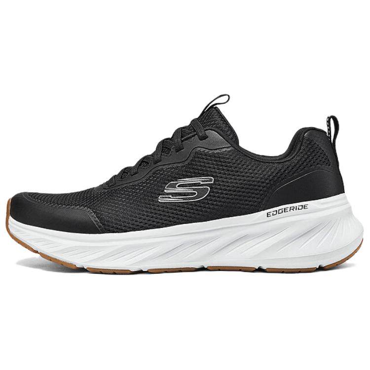 Skechers Sport Anti Slip Wear Resistant Breathable Supportive Rebound Low Top Running Shoes Men's Black White