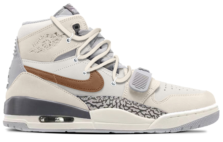 Jordan Legacy 312 High-Top Vintage Basketball Shoes Men's Beige Brown купить в интернет-магазине Yoocart с быстрой доставкой по России.