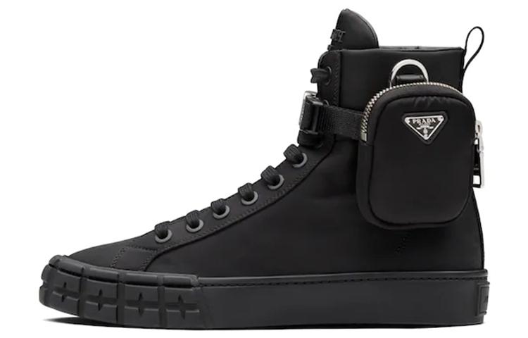PRADA Wheel Re Nylon Hight Sneakers 'Black' Women's