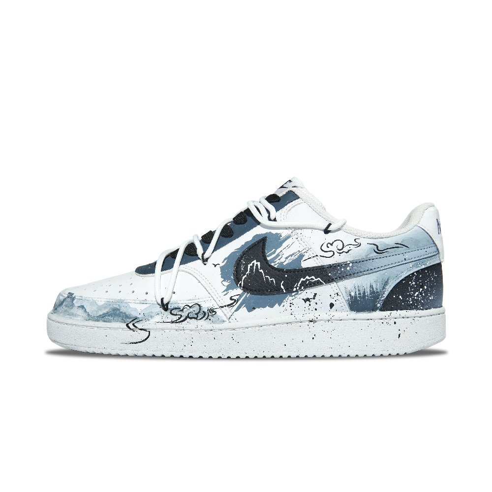 Nike Court Vision 1 Skateboard Shoes Men Low-Top Blue/Gray