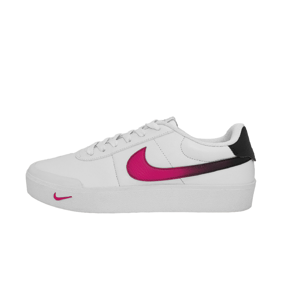 Nike Court Shot Plum Purple Non slip Lightweight Low top Skateboard Shoes Unisex White Pink
