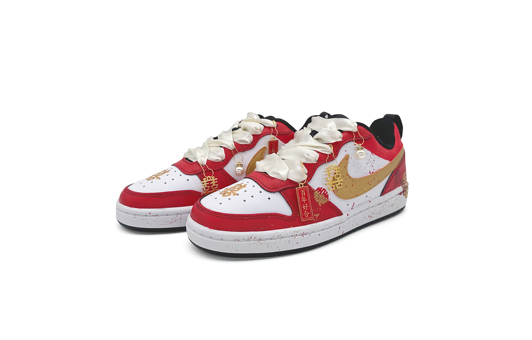 Nike Court Borough Anti-Slip Wear-Resistant Low-Top Skateboard Shoes Women's Gold Red купить в интернет-магазине Yoocart с быстрой доставкой по России.